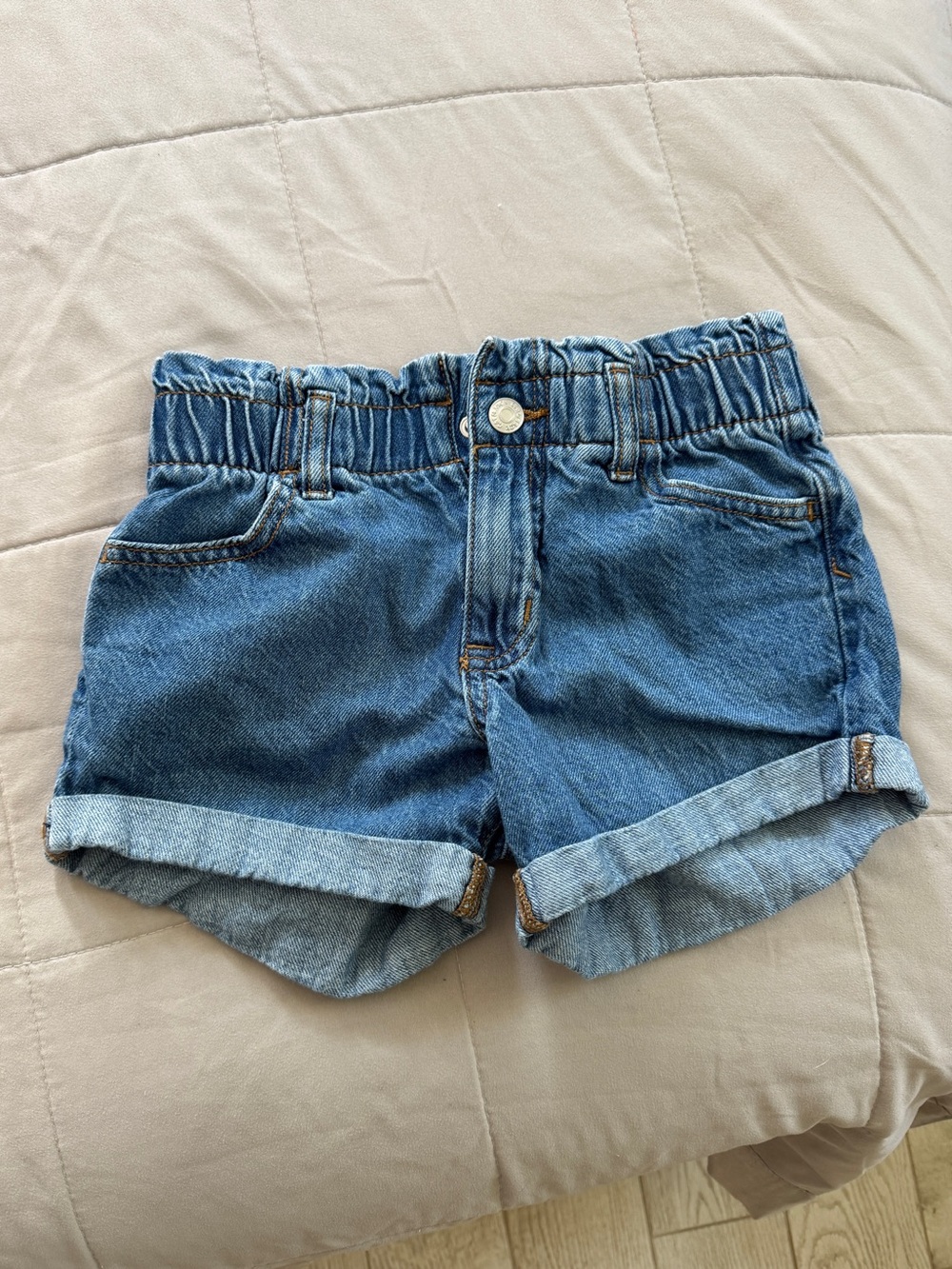 Cat & Jack Light Blue Denim Elastic Waist Shorts